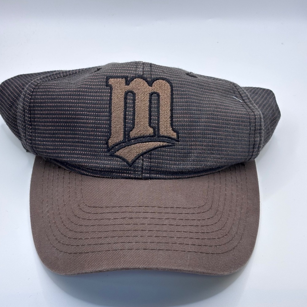 BDA Minnesota Twins m Dairy Queen Hat Mens OSFM Brown Striped Strapback Cap